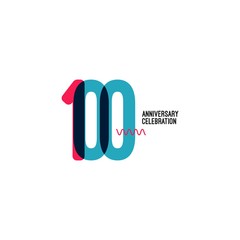 100 Year Anniversary Vector Template Design Illustration