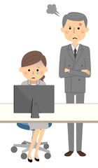 ビジネスシーン　上司と部下