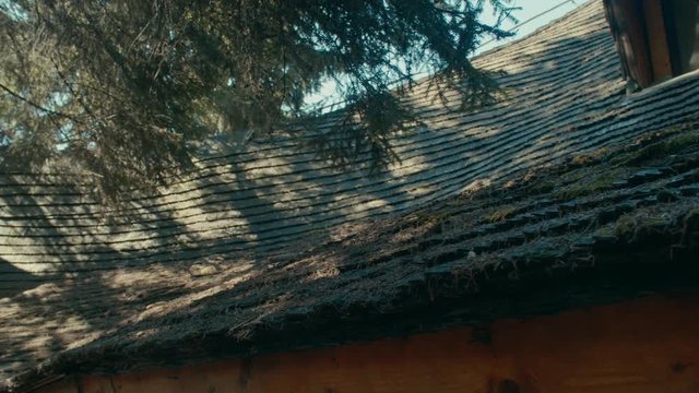Old strange traditional house in house museum. similar to hobbit house..Shot on RED camera