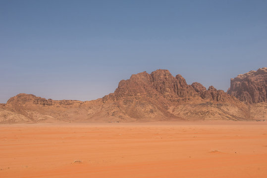 Sand and rocks, Wadi Rum desert © salajean