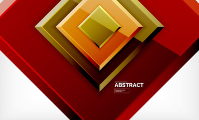 Geometric abstract background, modern square design