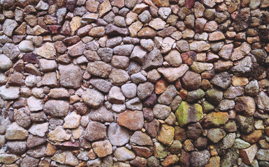 Walls made of small stones, Sorted in a lot, Stones rock background texture, stone wall background.