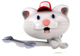 Fun cat - 3D Illustration