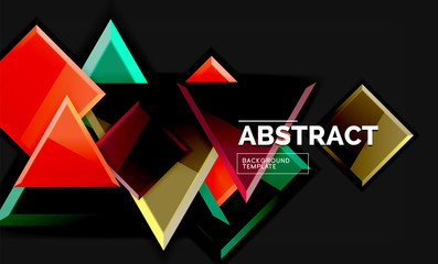 Squares and triangles geometrical background