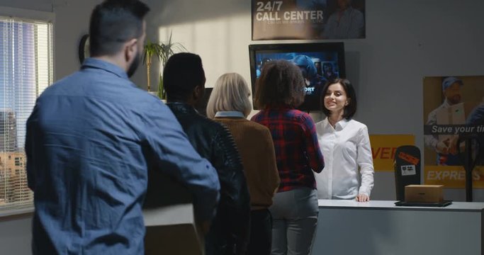 Customer complaining about slow service in delivery center