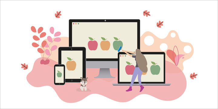 Web designer create website responsive that can display well  on computer, laptop, tablet and smartphone