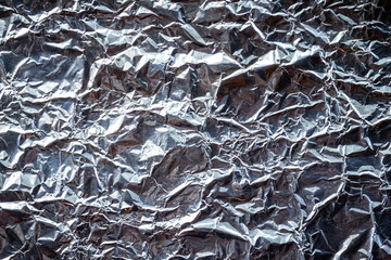 Wrinkled aluminum foil background