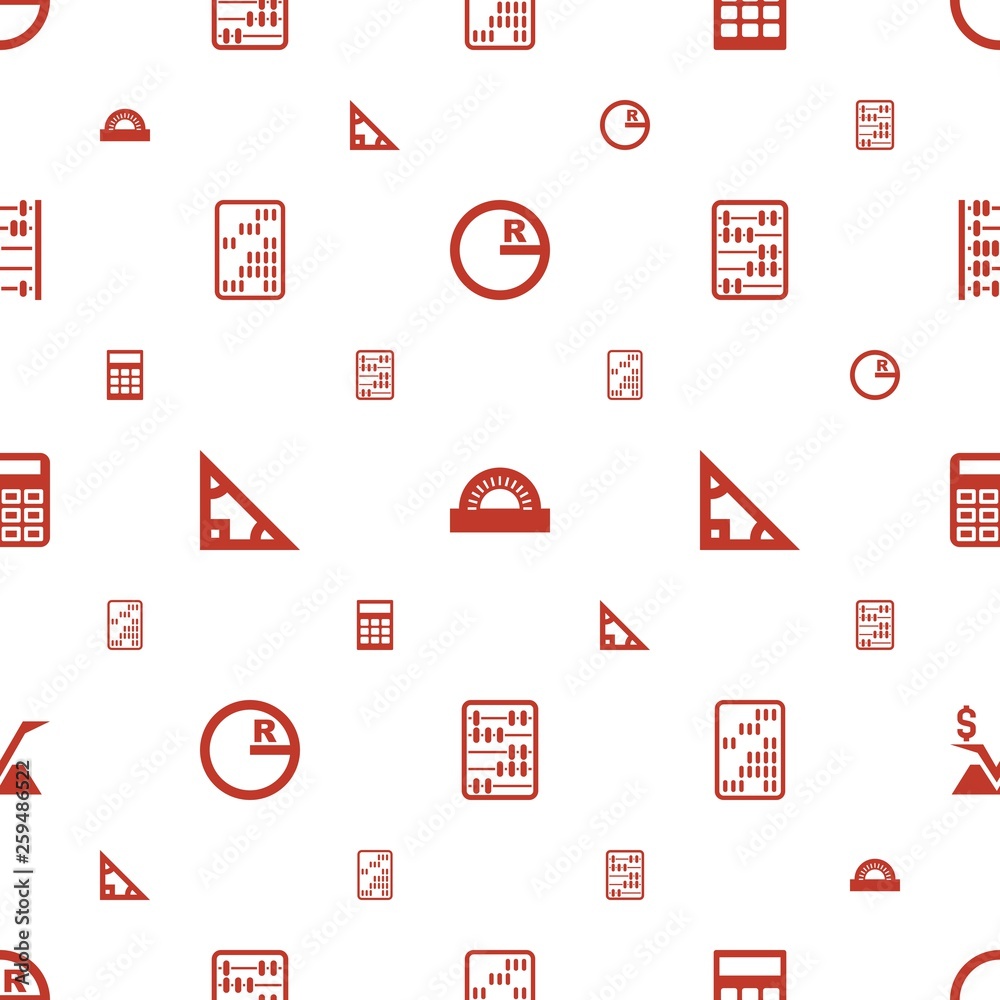 Poster mathematics icons pattern seamless white background