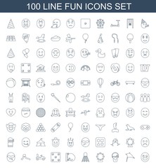 Fototapeta na wymiar 100 fun icons