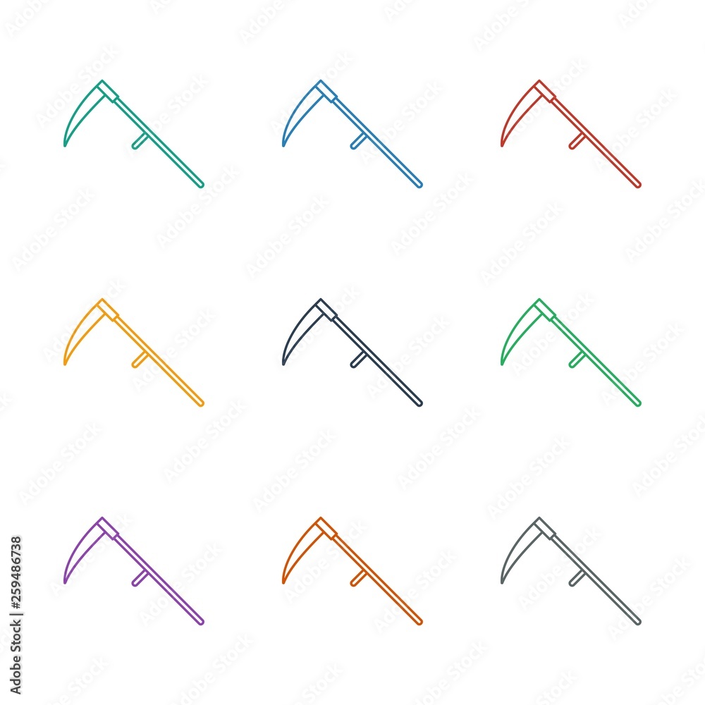 Wall mural scythe icon white background - Wall murals