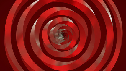 The art of geometric circles. It consists of natural spiral turns. 3D Rendering.