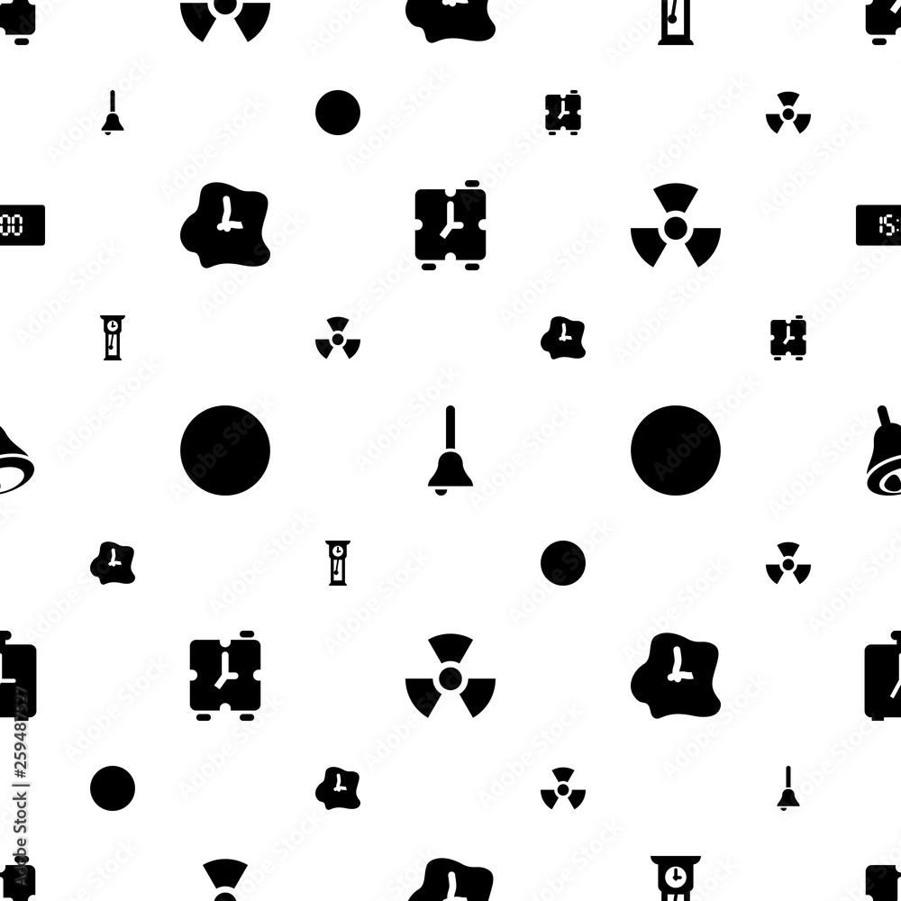 Poster alarm icons pattern seamless white background