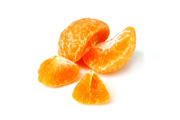 Orange meat on white background.  Orange repair the worn parts.