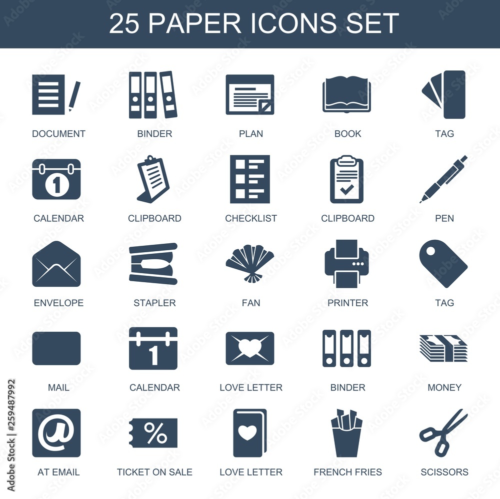 Canvas Prints 25 paper icons