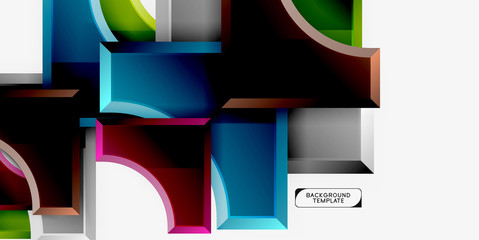 Fototapeta premium Geometric shapes abstract background