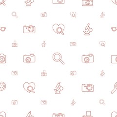 lens icons pattern seamless white background
