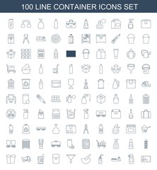 Fototapeta na wymiar 100 container icons