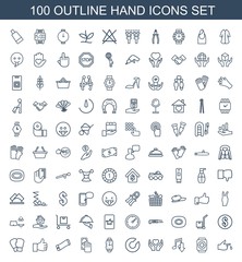 100 hand icons