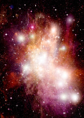 Naklejka premium galaxy in a free space