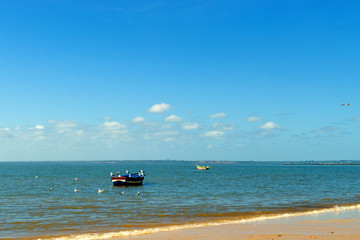 Fototapeta premium Boats of fishermen on the Indian Ocean in Maputo Mozambique Africa