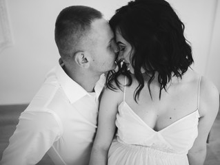 Beautiful young couple expecting a baby