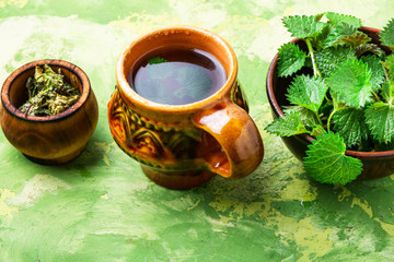 Healing tea with nettle
