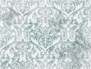 Obraz premium Vintage retro texture pattern Vector. Floral ornament decoration. Victorian engraved royal design. Antique grunge fabric decors. Luxury fabrics