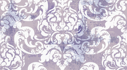 Vintage retro texture pattern Vector. Floral ornament decoration. Victorian engraved royal design. Antique grunge fabric decors. Luxury fabrics