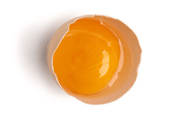 Ekologiczne jajka na białym tle © piotrszczepanek