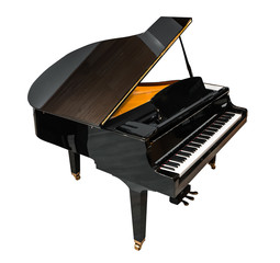 grand piano isolated on white