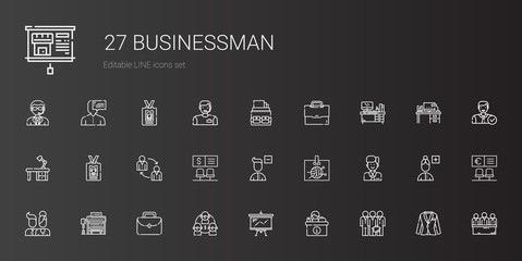 businessman icons set