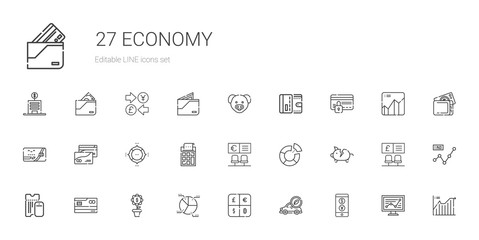 economy icons set