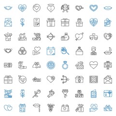 valentine icons set