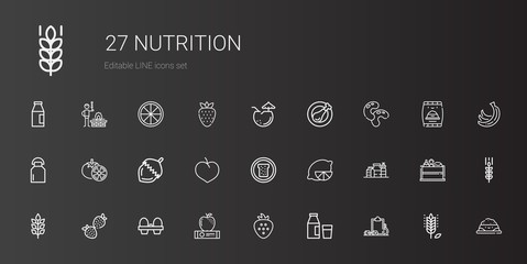 nutrition icons set