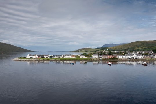 Ullapool port at Loch Broom in the Northwest Highlands, Ross and Cromarty, Scotland, United Kingdom, Europe