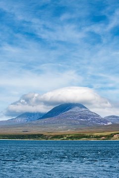 Overlooking the Straits, Sound of Islay, to Jura with the Paps of Jura, Isle of Islay, Inner Hebrides, Scotland, United Kingdom, Europe