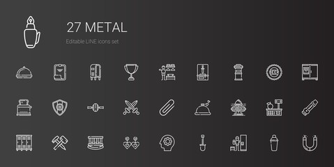 metal icons set