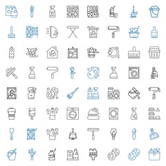 housework icons set