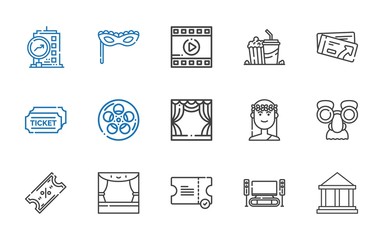 theater icons set