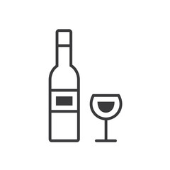 Wine glyph icon, alcohol and drink, glass sign, vector graphics, a solid pattern on a white background