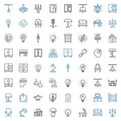 lamp icons set