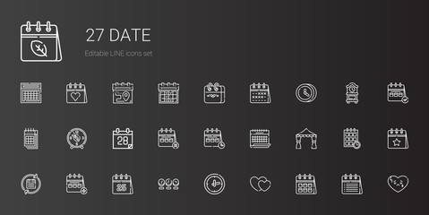 date icons set