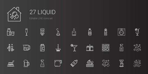 liquid icons set