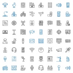 radio icons set