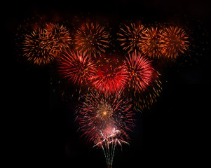 Brightly Colorful Fireworks