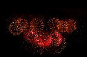 Brightly Colorful Fireworks