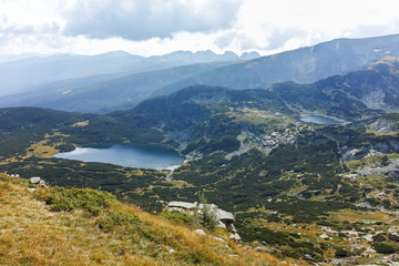 Landscape of Green Hills of Rila Mountan near The Seven Rila Lakes, Bulgaria