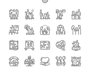 International Day of Families Well-crafted Pixel Perfect Vector Thin Line Icons 30 2x Grid for Web Graphics and Apps. Simple Minimal Pictogram