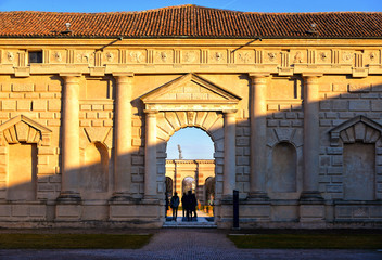 Fototapeta premium MANTUA, ITALY palazzo te in Mantua is a famous place, museum, and tourist attraction. the palace was built for Gonzaga family, One of the city important historical architecture