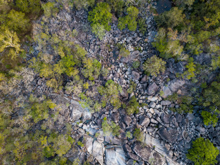 Mit einer Drohne erstellte Luftaufnahmen des Granite Gorge Nature Park